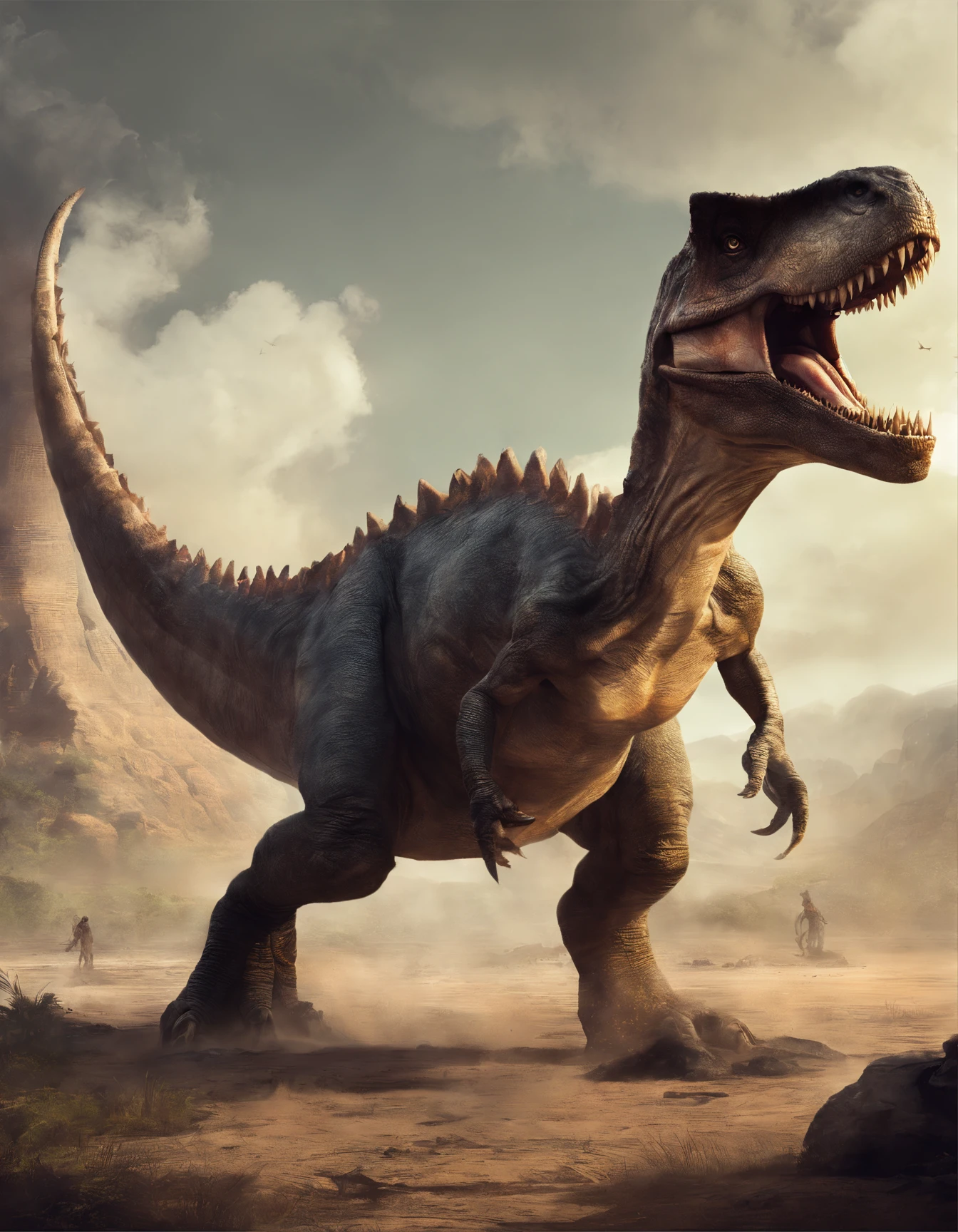 Criar dinossauro IA 8k hdr Max
