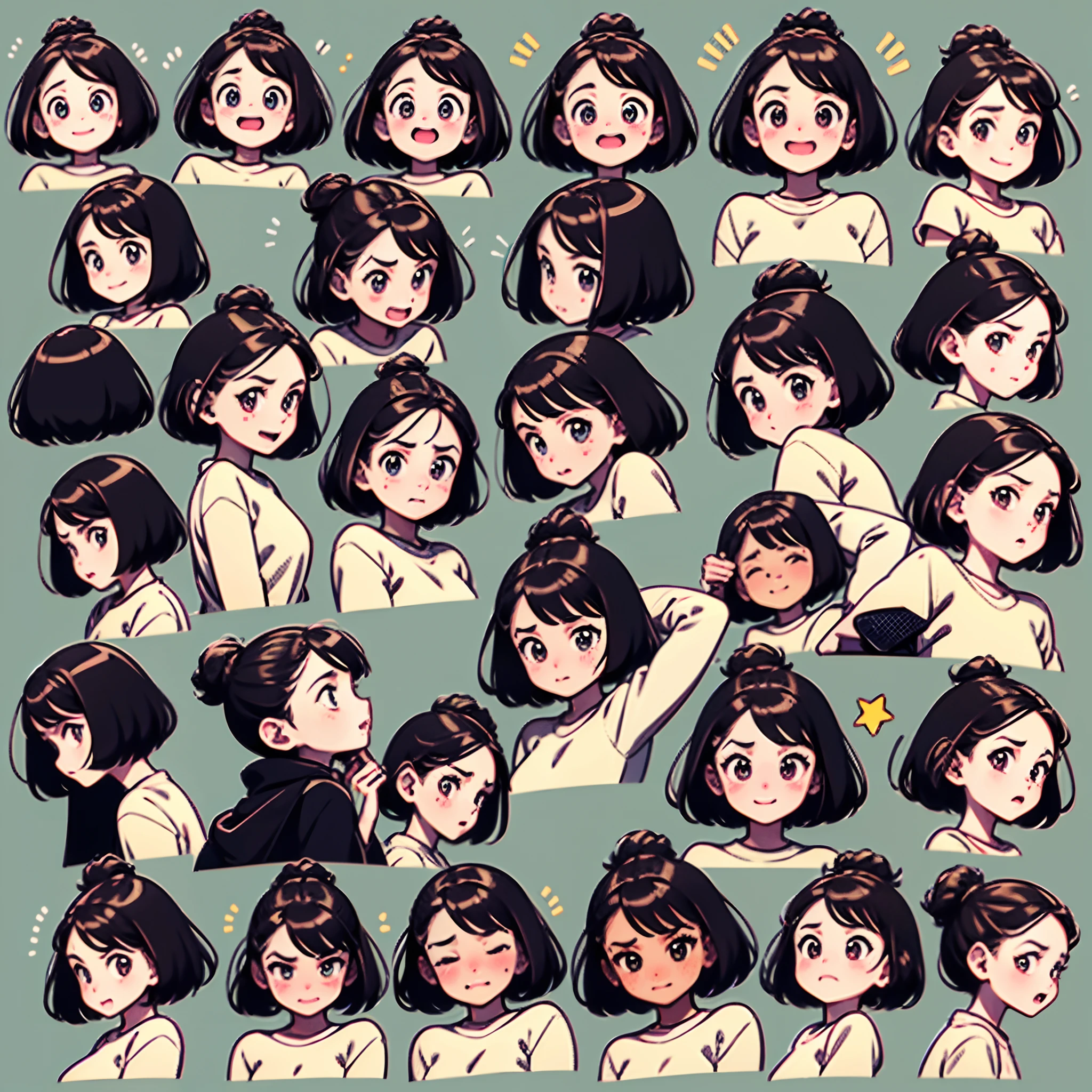 Groundhogs，Emoticon pack，（9 emojis，emoji sheet of，Align arrangement），9 poses and expressions（grieves，irate，having fun，Dumb cute，adolable，doubt，Sleepy，Hungry，CRIT），Anthropomorphic style，Disney  style，a color，Different expressions，8K