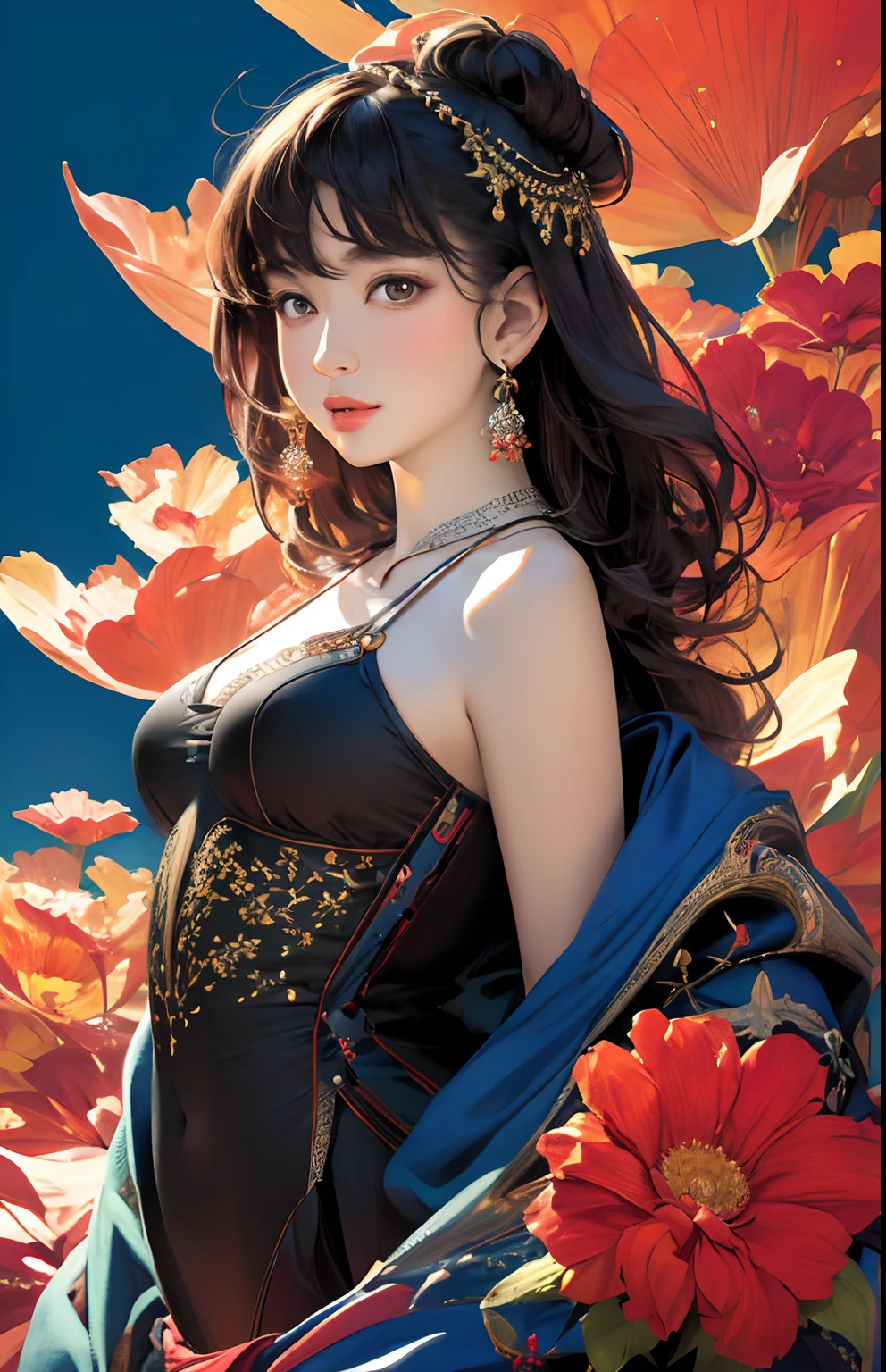 (masterpiece、top-quality、top-quality、Official Art、Beautifully Aesthetic:1.2)、(1girl in)、big eye、ighly detailed、(Fractal Art:1.3)、colourfull、highestdetailed