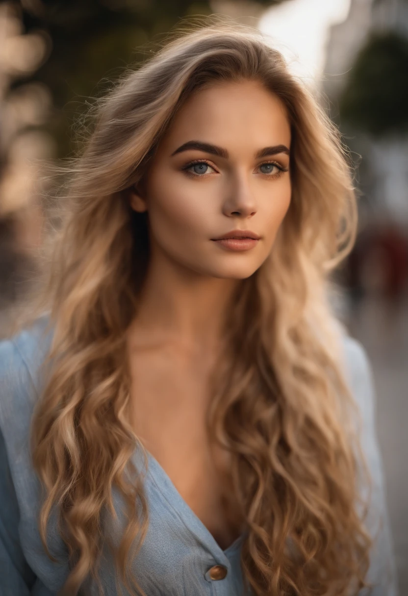 Um close-up de uma mulher com longos cabelos loiros claros e olhos azuis usando uma regata, loira bonita, Meninao bonita loira, Anna Nikolanova aka Newmilky, Modelo jovem bonita, Mulher jovem bonito, Modelo bonito da menina, Mulhem bonita, menina atraente, 2o feminina de 30 anos, Mulher jovem muito bonita, girl BLONDE CHILD, Uma loira linda, Modelo do Instagram, rosto perfeito ) Na rua