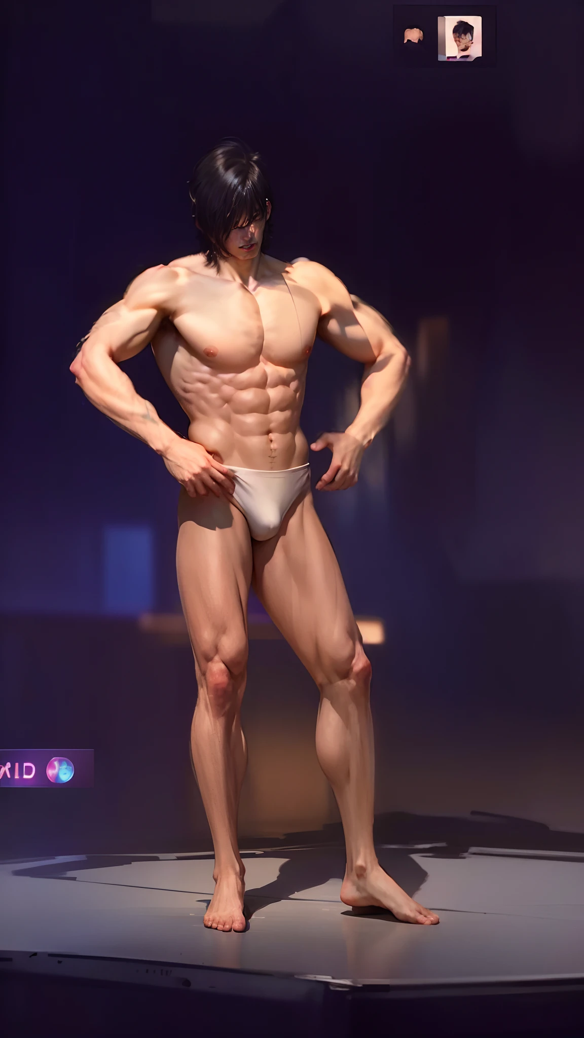 uncensored, 8k uhd, (hyper realistic), (photo realistic), (masterpiece), (best quality), (1boy), (solo), (erotic:1.2), (finely detailed face),(highres:1.4), (intricate details:1.4), RAW, best quality, ultra res, photorealistic, high resolution skin texture , (ulzzang-6500-v1:0.4), (PureErosFace_V1:0.1)(RAW photo, best quality), (realistic, photo-realistic:1.3), masterpiece, an extremely manly and masculine, extremely detailed, CG, unity , 2k wallpaper, Amazing, finely detail, extremely detailed CG unity 8k wallpaper, huge filesize, ultra-detailed, highres, absurdres, soft light, pietroboselli person, tan skin, detailed fingers, extremely detailed eyes and face, beautiful detailed nose, beautiful detailed eyes, light on face, looking at viewer, (1man, mature face), realistic face, realistic body, underwear, shirtless, big bulge on underwear, big rounded ass