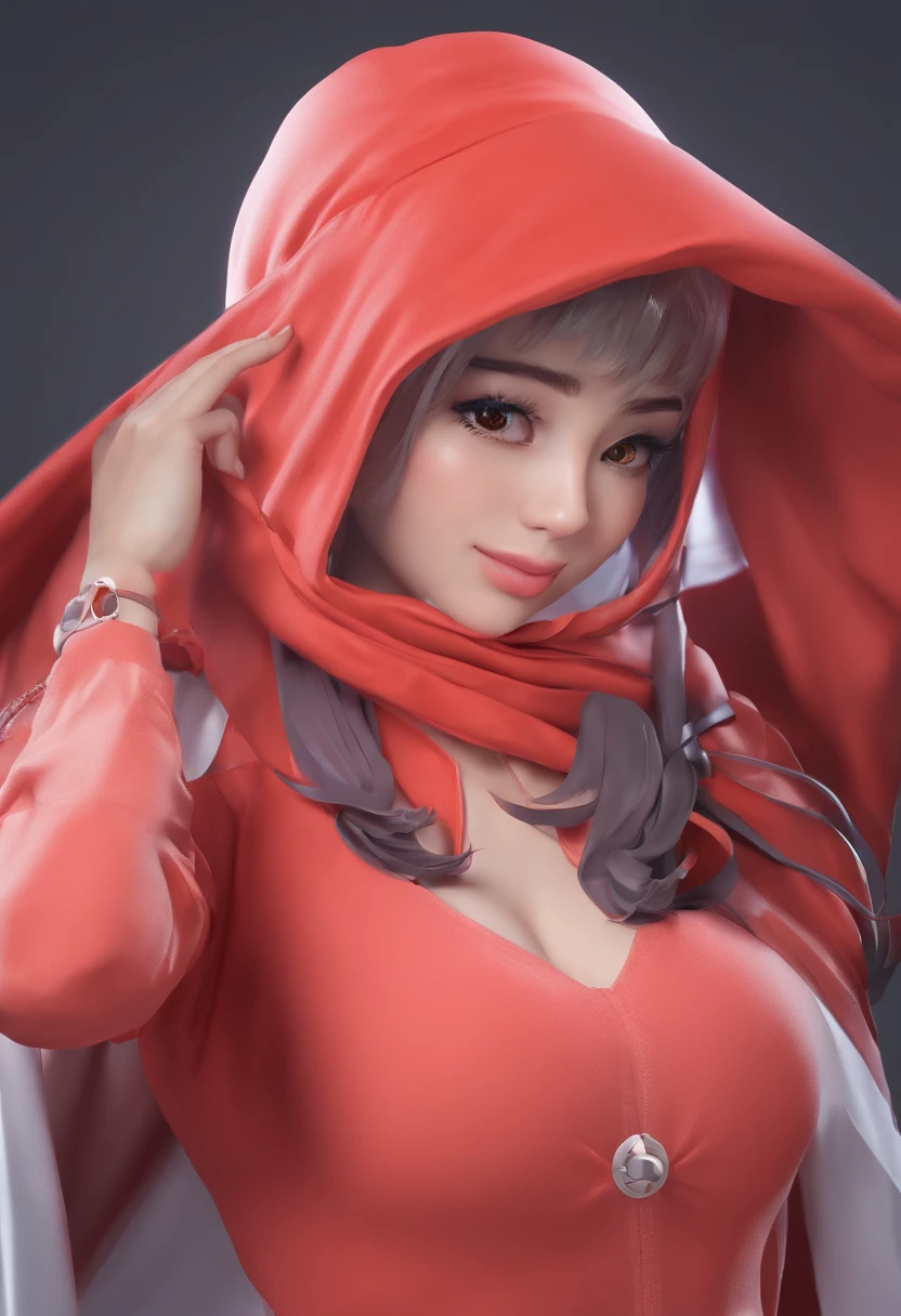 RAW, Best quality, high resolution, Masterpiece: 1.3), Beautiful Malay woman in hijab, Masterpiece, Perfect slim body, Big breasts, Beautiful big eyes, watery eyes, Soft smile, wet lips, Beautiful portrait of a young person Malay women in beautiful hijap, 30 years old, high detail, HDR, portrait photography, (full body shot), snow mountain hat background, straight looking camera, cinematic look, HD