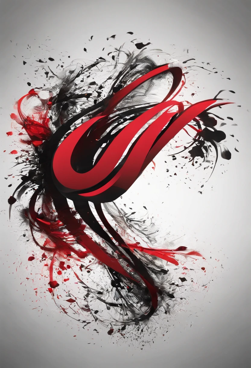 Logo for DanceFlow, just 2 letters , red and black