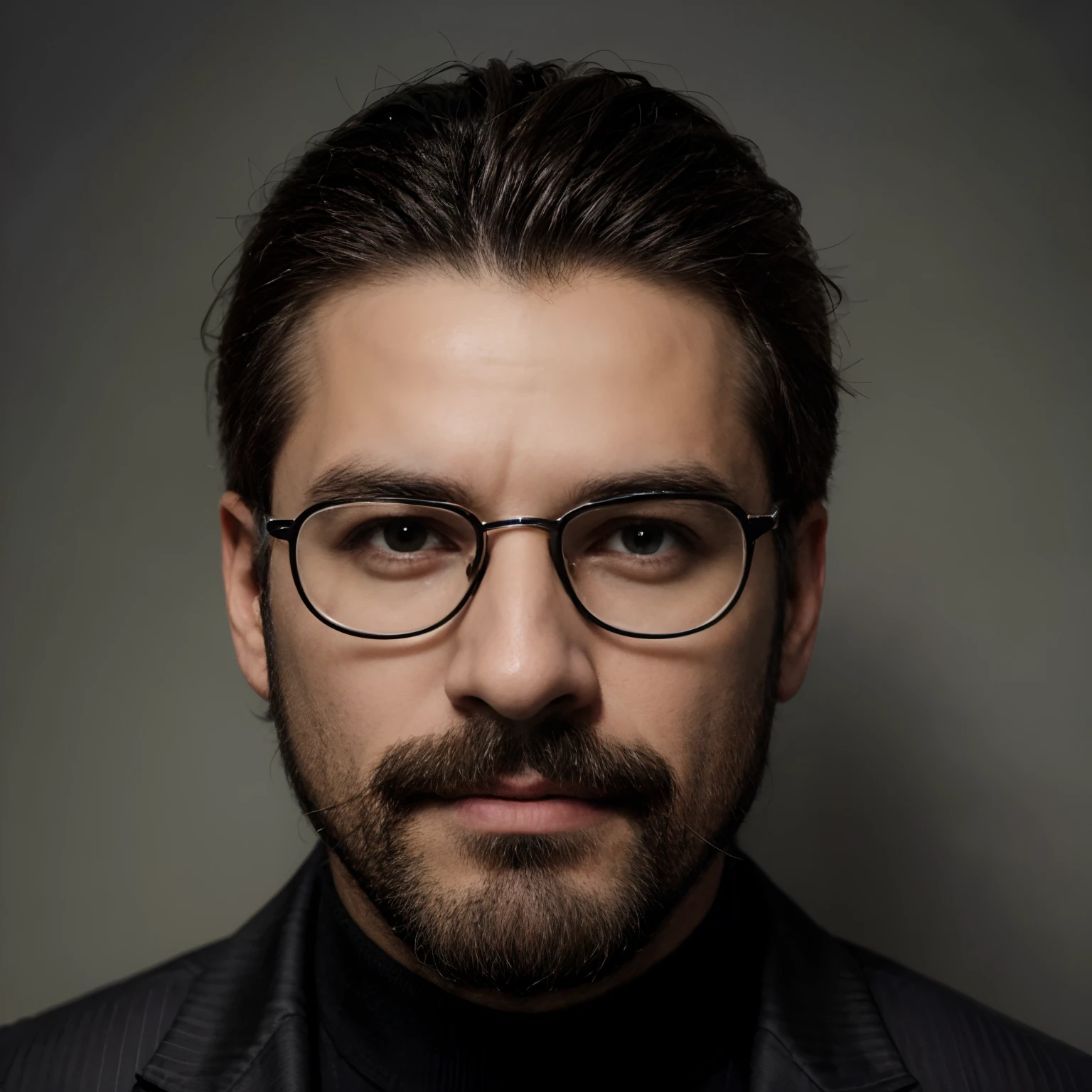 Hombre con barba y gafas, epic and classy portrait, mira al frente, Hombre guapo, Retrato de alta calidad, Toma de retrato, caballero, Hombre atractivo, Oldman con bigote, Modelo bien arreglado, canas y barba, Gentelman, barba gris, Hombre de cabello gris oscuro, fondo plano de color verde