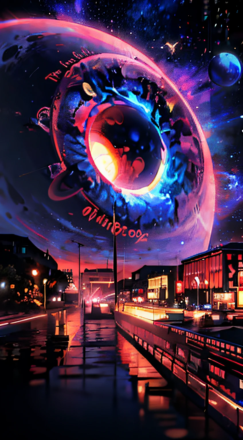 There is a picture of the planet,There is a clock on it, otherworldly visuals, highly detailed surreal vfx, 3 6 0投影, lsd visuals, trippy visuals, hyperrealistic aesthetic, dreamy psychedelic anime, Psychedelic visuals, DMT City, the eye of the universe, Milky Way in the eyes, vaporwave sci - fi, galaxy in the eye 👁️, psychedelia
