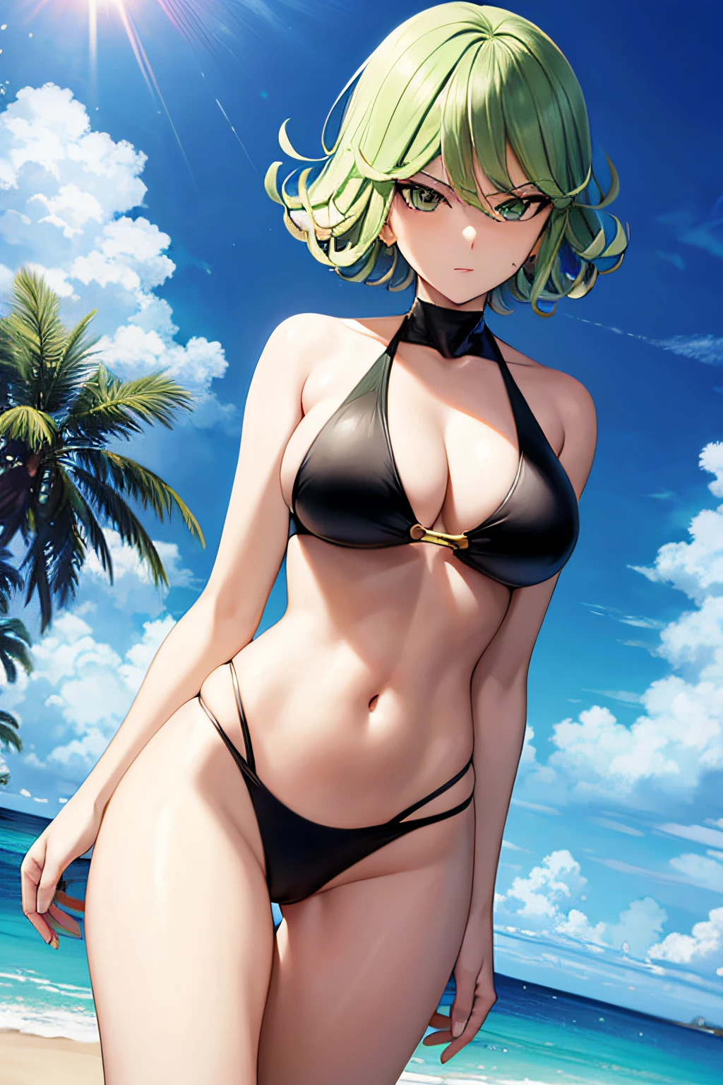 tatsumaki, one punch man, bikini, playa,
