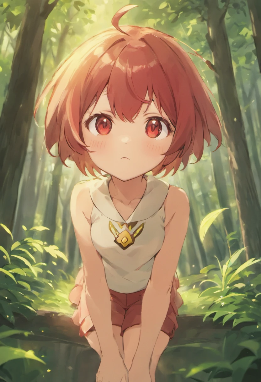 [[Clannad style]], [[a cute girl with short hair with red bangs]], [[red eyes]], [[gloomy, dark forest background]], [[poor natural lighting]], [[great quality]],[[masterpiece]], [[best artist]], [[best performance]], [[16k quality]], [[HDR+]]