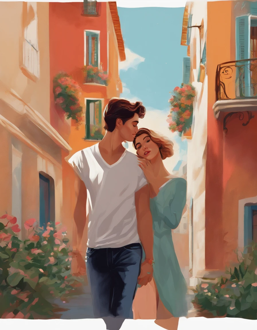 Boy with girlfriend