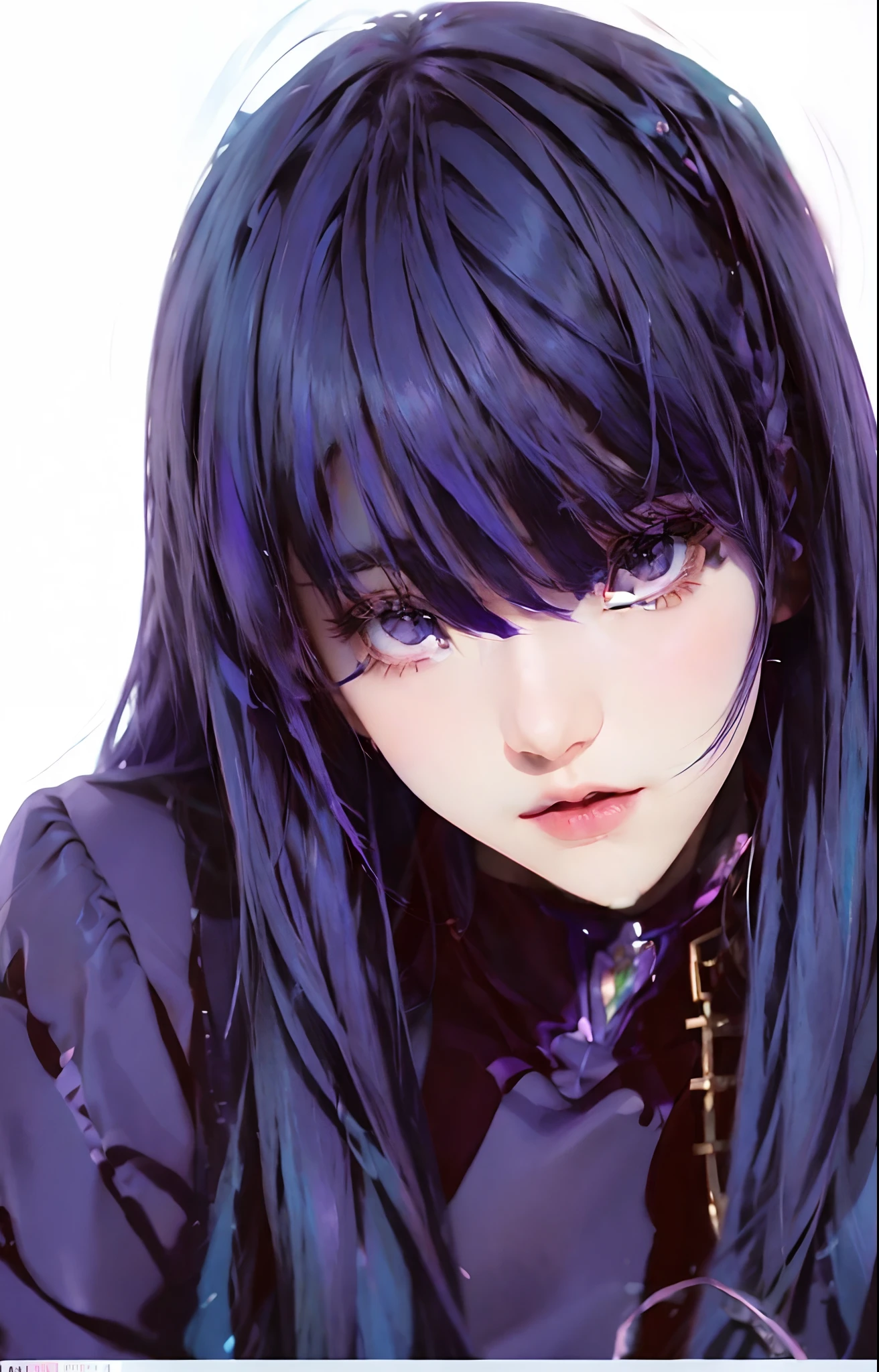 anime girl with purple hair and purple color dress , detailed digital anime art, anime moe artstyle, highly detailed exquisite fanart, cushart krenz key art feminine, 8k high quality detailed art, zerochan art, clean detailed anime art