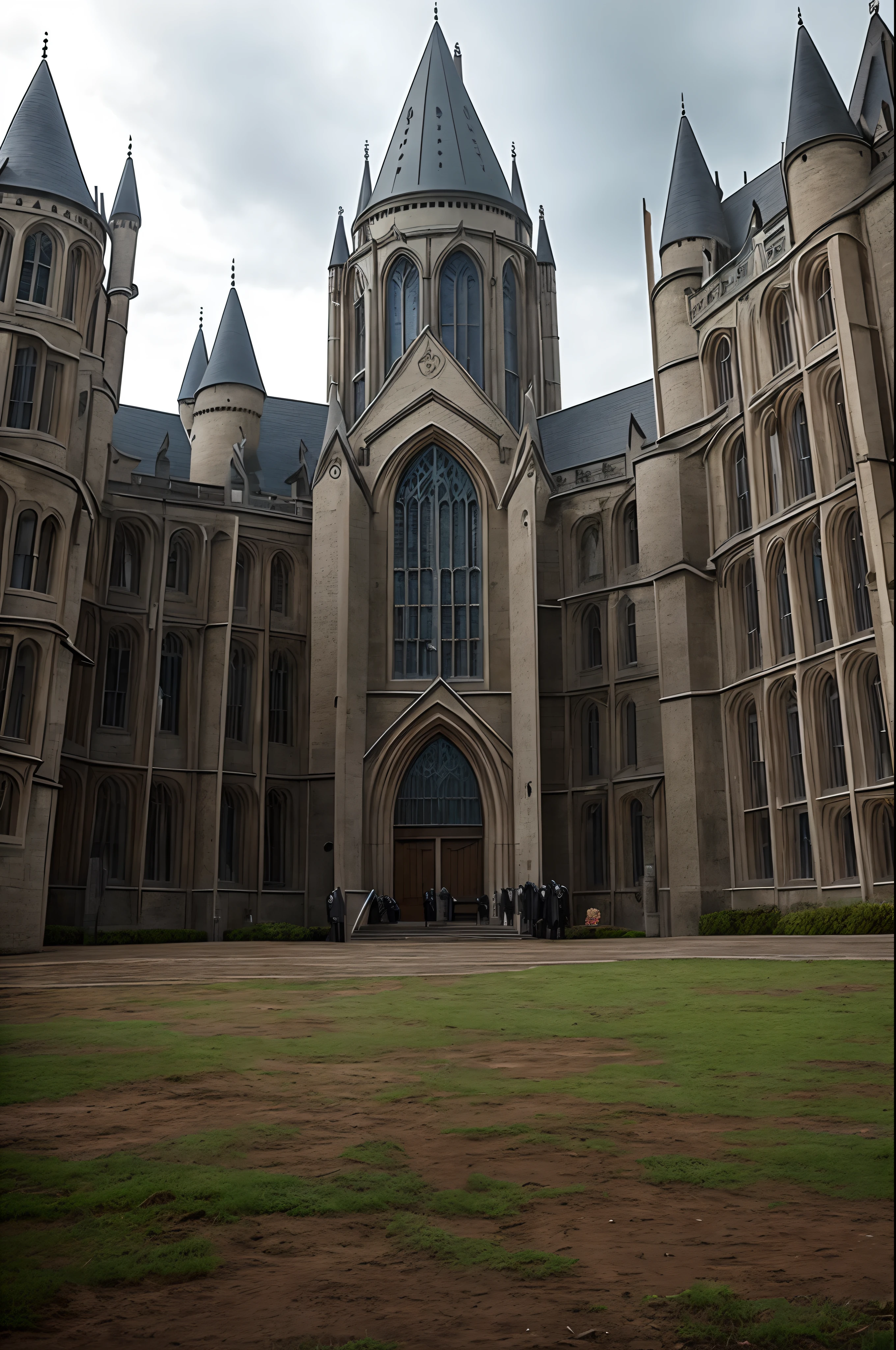 University like harry Potter university, the weather is cloudy
The filming method used in the Dark series
Cinematic - realistic
But with Armor, defense, and artificial intelligence protect the university from terrifying zombies