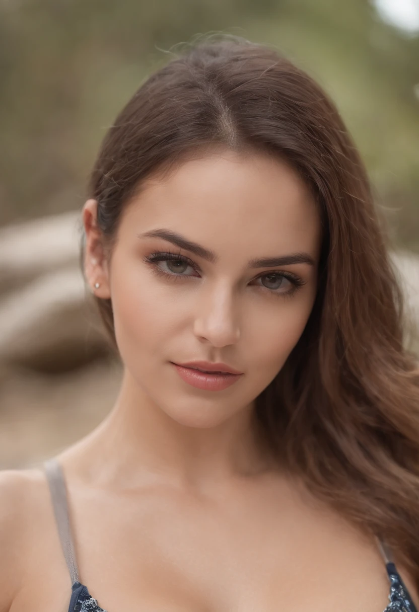(masterpiece. full definition, full realism, high definition, maximum resolution, maximum quality, maximum realism, epic realism, RAW, 16k) hyperrealistic portrait, fully realistic, 16k, maximum face detail, ultra-defined skin details, perfect face , ultra-detailed honey-colored eyes, staring at the shutter, perfect beautiful flirty smile, ultra-detailed lips, highly-detailed eyebrow, ultra-detailed eyelashes.