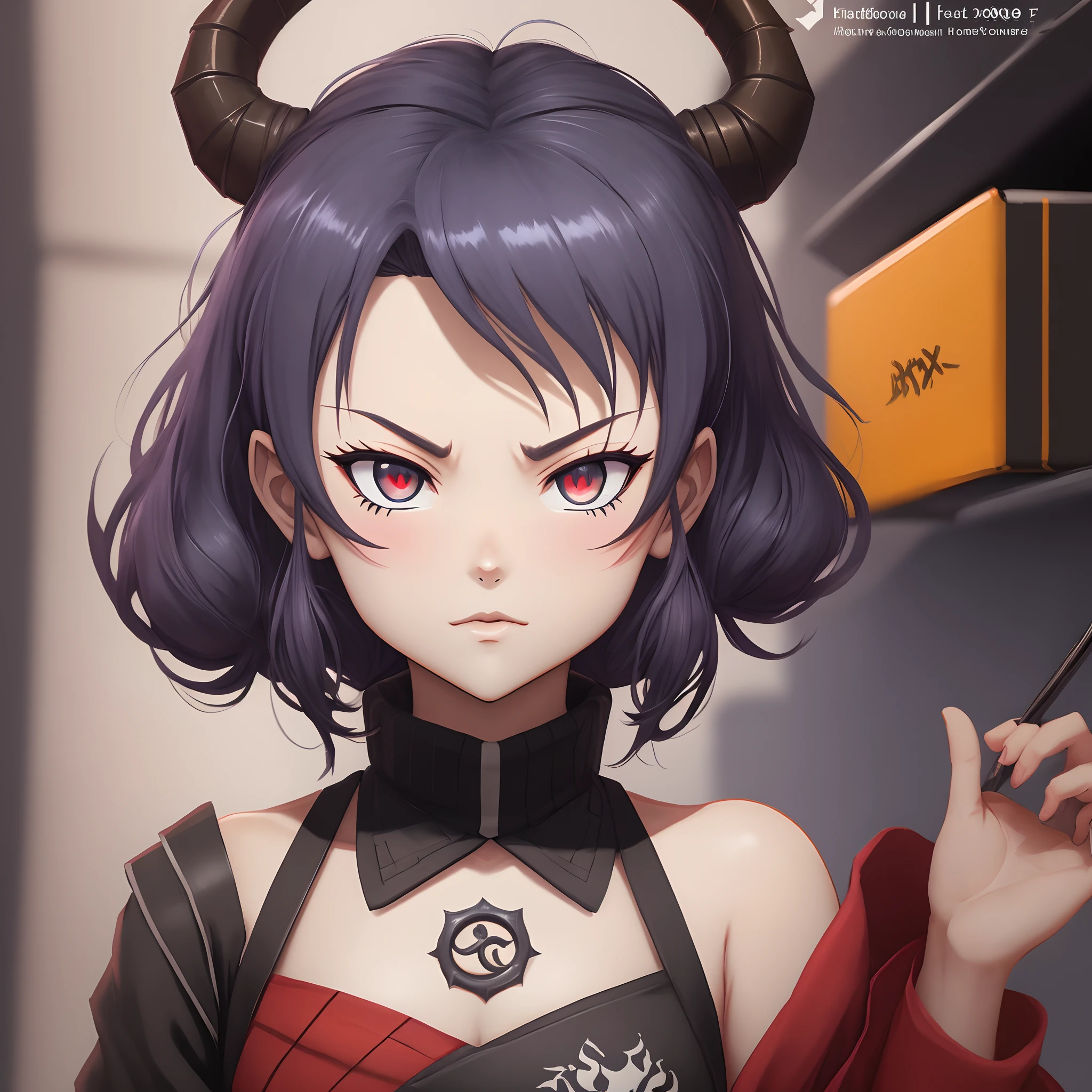 logo for a demon slayer anime clan named “Box”