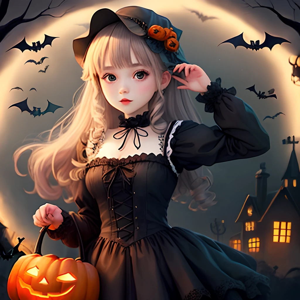 Cute anime girl Halloween horror violent ???? creepy