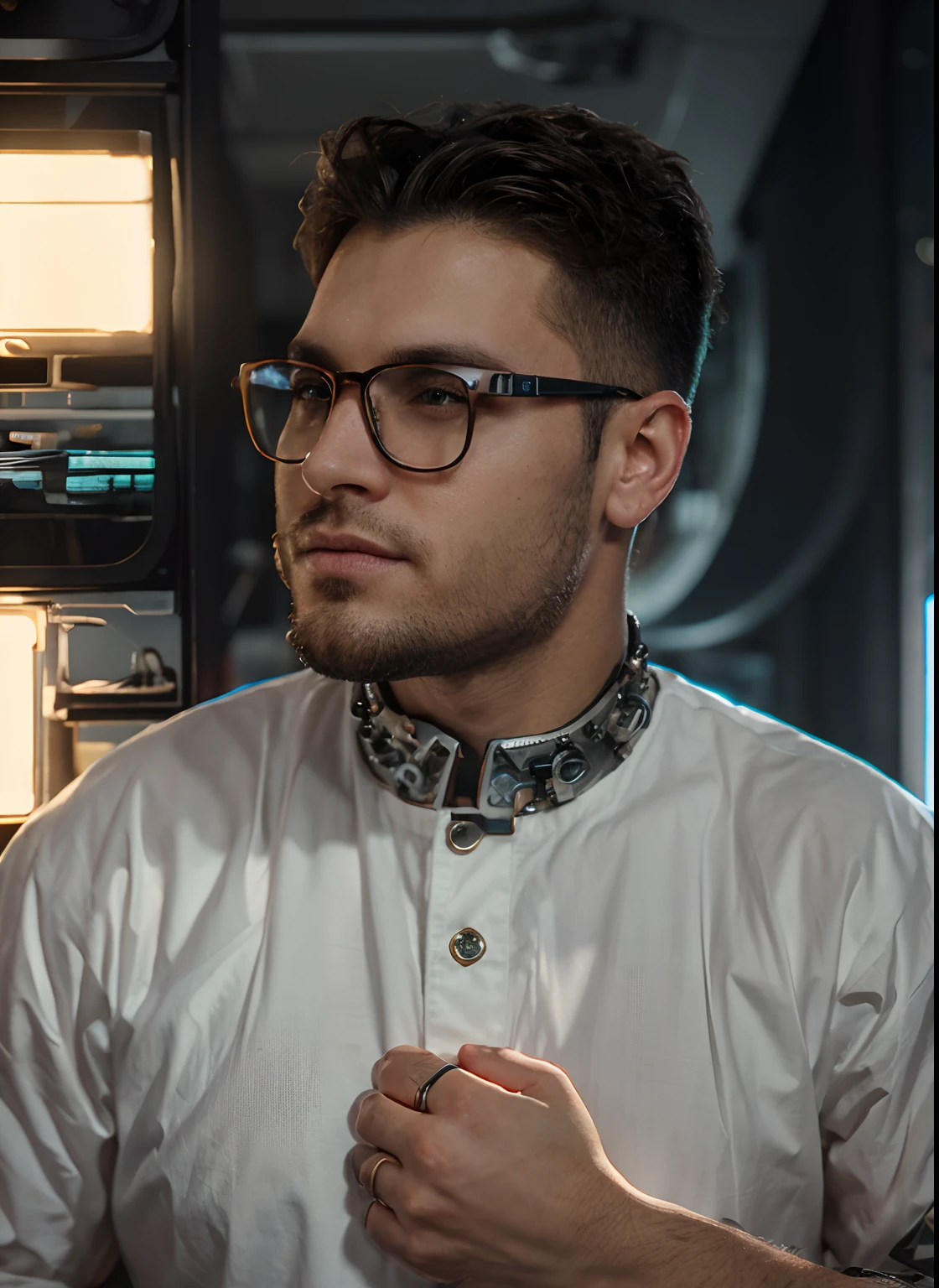 Stylish hair, realistic picture, handsome boy, cyberpunk, 8k resolution