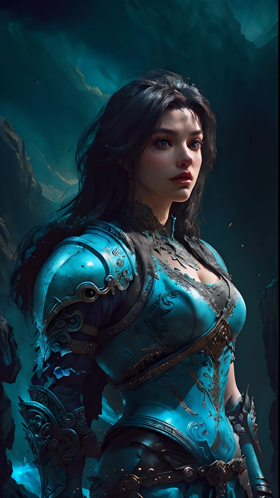 a close up of a person in armor holding a sword, concept art by Arthur Pan, Artstation, fantasy art, stunning armor, epic paladin armor, fantasy warrior in full armor, diablo digital concept art, fantasy armor, beautiful armor, ultra detailed game art, epic armor, epic exquisite character art, fantasy paladin woman, artstation hd, 4k fantasy art