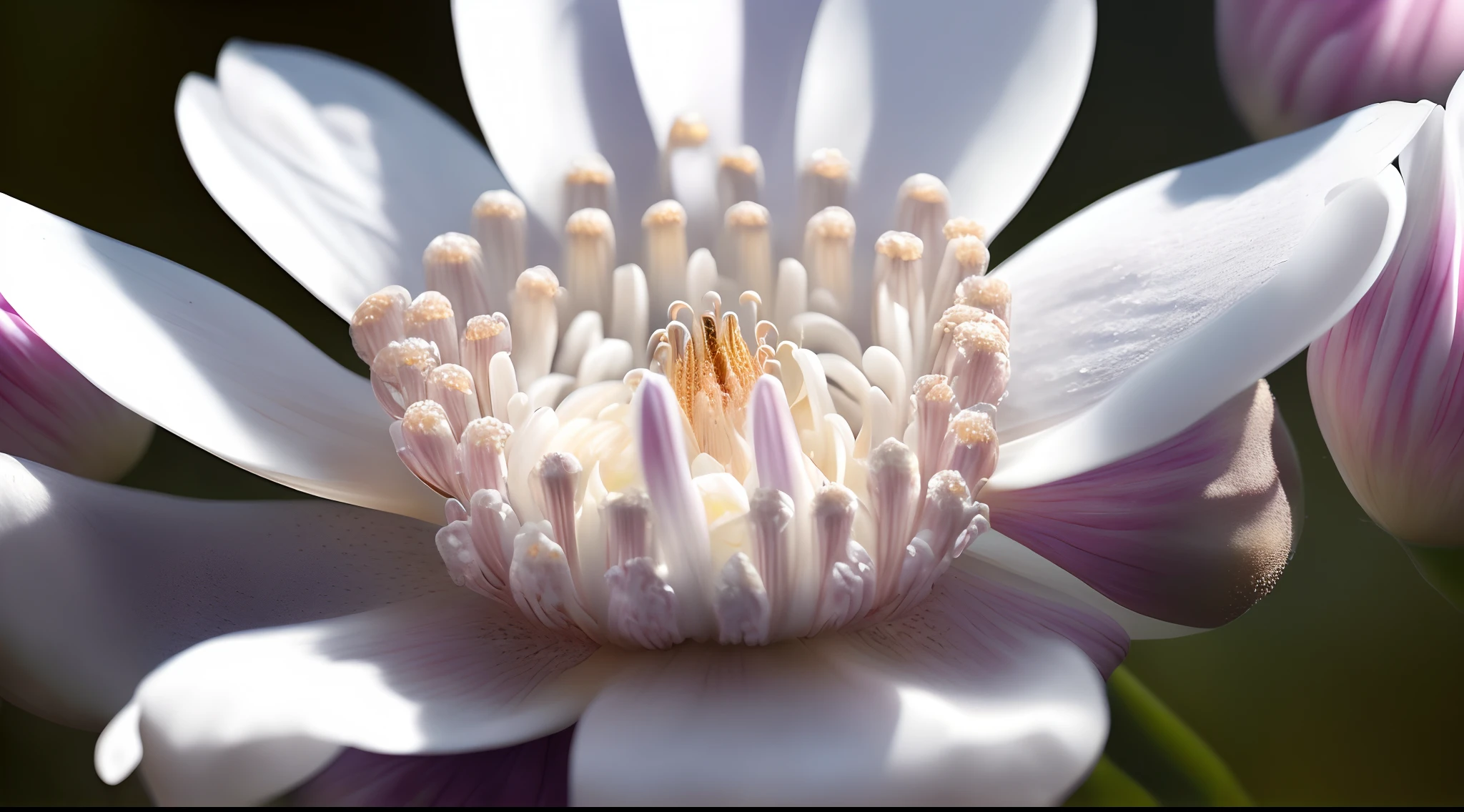 "Capture the exquisite beauty of nature in unprecedented detail with an 8K clear macro photograph of a beautiful flower. Explore the intricate patterns of its delicate petals, the subtle gradations of color, and the captivating interplay of light and shadow. Show us the world within a bloom, and let your lens reveal the breathtaking intricacies that often go unnoticed. Use your technical skills and artistic vision to create a masterpiece that showcases the awe-inspiring wonders of the botanical realm in unparalleled clarity. Your image should transport viewers to a world of botanical marvels, inviting them to lose themselves in the sublime elegance of a single, resplendent flower."
