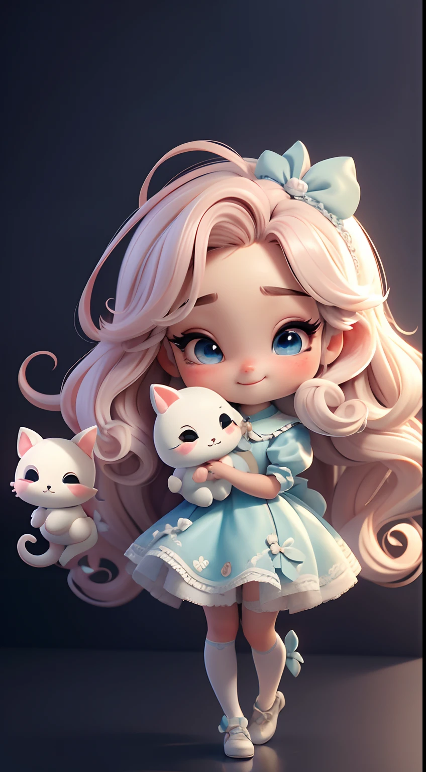 Create a loli baby chibi version of the Alice character in an 8K resolution.
Boneca Chibi Alice: She should look adorable and cute, Keeping the iconic elements of the original character. A Alice chibi deve ter um rosto redondo com olhos grandes e brilhantes, long eyelashes and rosy cheeks. Seus cabelos devem ser curtos e em tons vibrantes de loiro ou castanho claro.
Vestido encantador: Vista a Alice chibi com um vestido fofo e elegante em tons de vermelho ou branco. O vestido pode ter babados, lace and details that refer to the theme of Wonderland. Add loops or ribbons to add a touch of delicacy.
Avental e Arco: Acrescente um avental branco sobre o vestido da Alice chibi, tied at the waist with a delicate bow. O avental pode ter pequenos detalhes como bolsos ou bordados sutis.
Meias e Sapatos Fofos: Complete o visual da Alice chibi com meias listradas em azul e branco ou com detalhes divertidos. On the feet, coloque sapatos fofos de boneca, com amarras ou fivelas.
magical accessories: Add lovely accessories to Alice chibi, like a bow in the hair or a tiara with Wonderland-themed details. You can also include cute theme accessories in your hands.
Certifique-se de adicionar sombras, texturas e detalhes nos cabelos, Alice chibi's clothes and accessories to make her even more adorable and charming. Give him a smiling expression and a sweet smile on his face, capturing the essence of the character in a delicate and charming way.