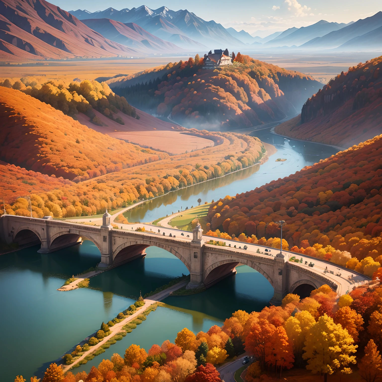 Autumn landscape, masutepiece, Super Detail, Best Quality