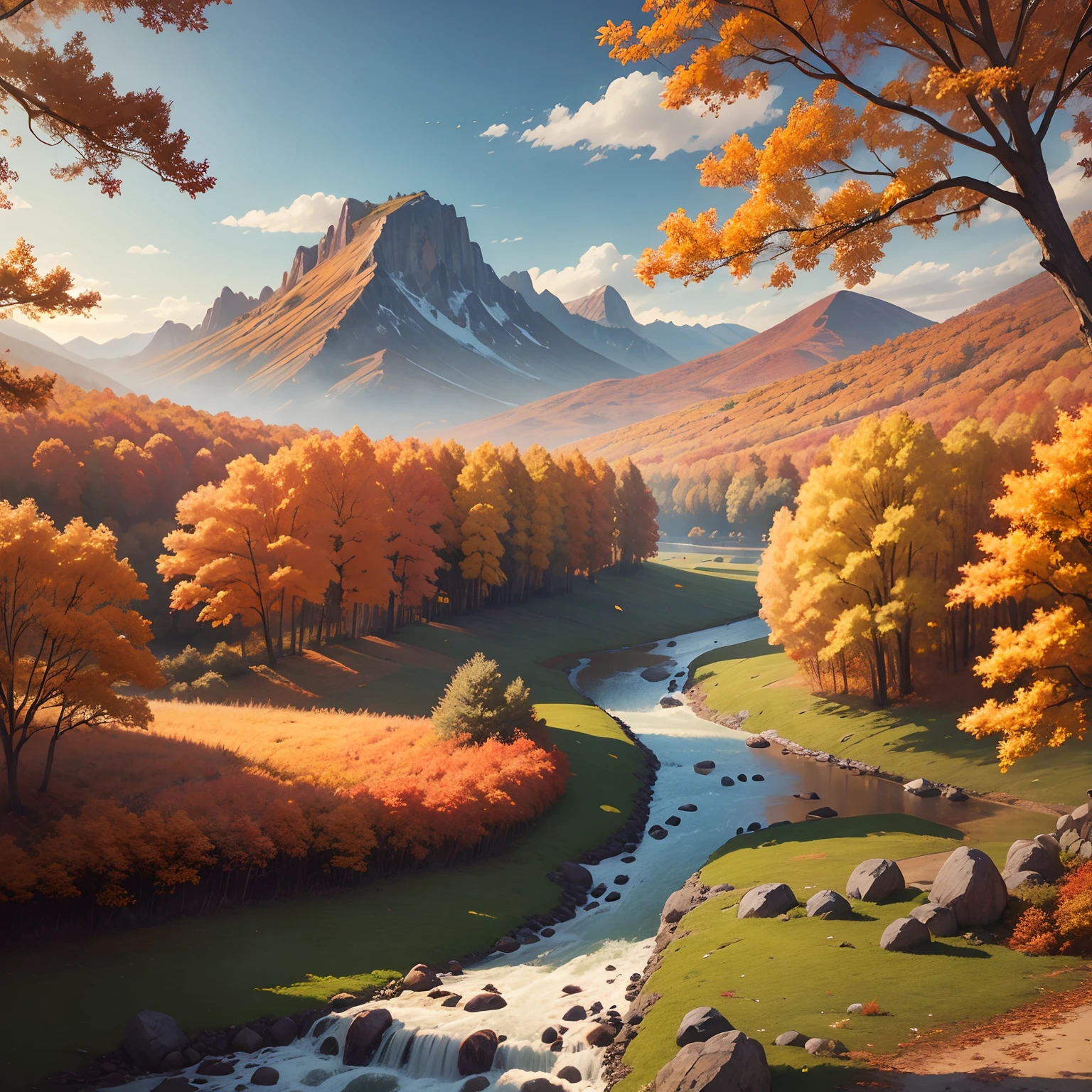 Autumn landscape, masutepiece, Super Detail, Best Quality