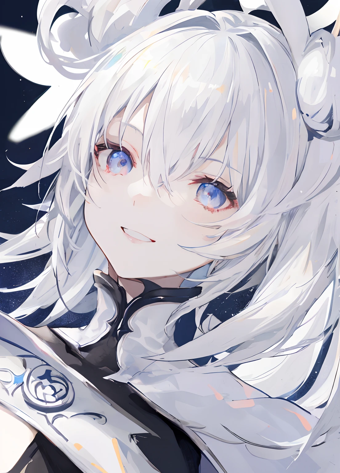 White Knight white hair Crazy smile