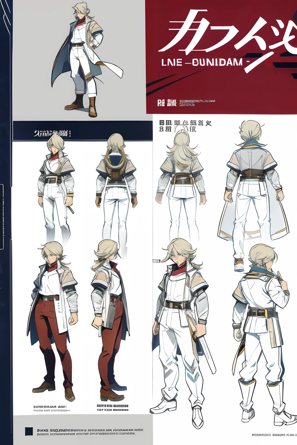 line-art, art book, character sheet, gundam iron-blooded orphans