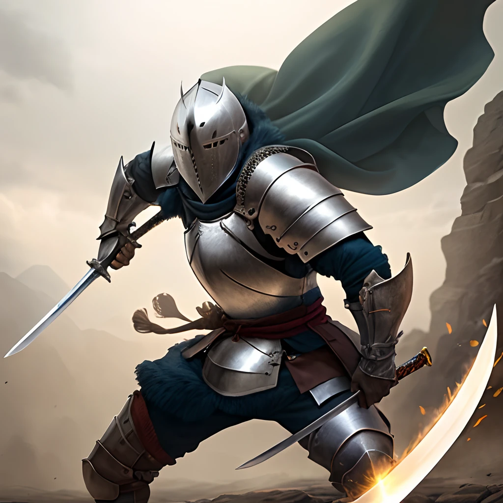 Knight with sword 4k