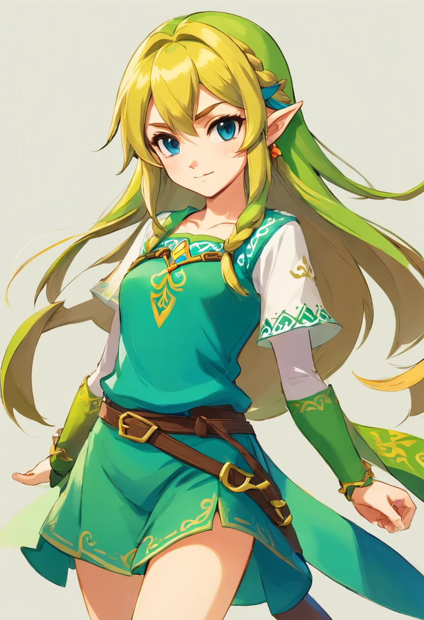 Um personagem masculino, corpo inteiro, cabelo vermelho, olhos verdes, corpo musculoso, blusa branca, blue pants, uma personagem feminina, corpo inteiro, cabelo azul, seios grandes, bunda grande, sorriso lindo, saia curta,