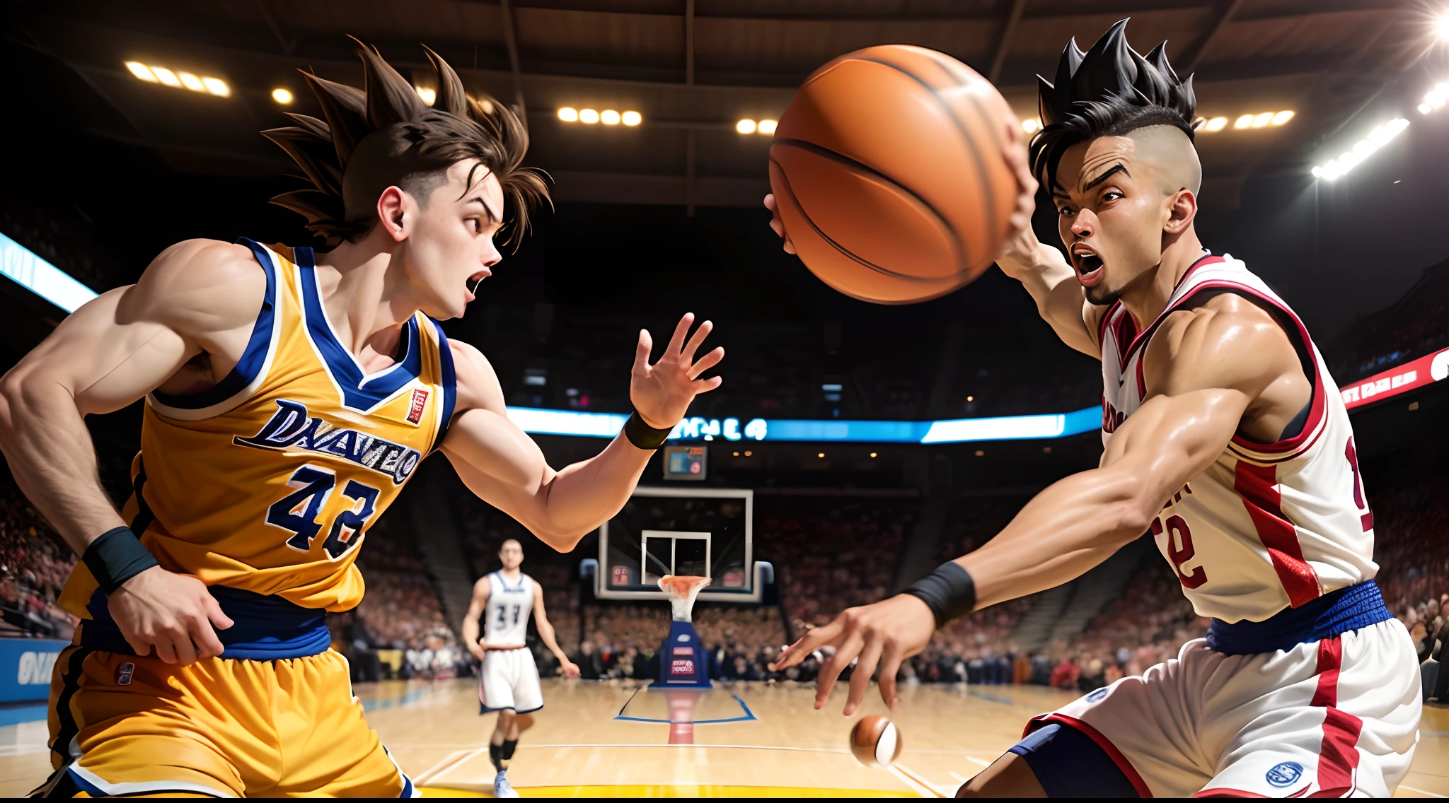 Dragonball jogando basquete