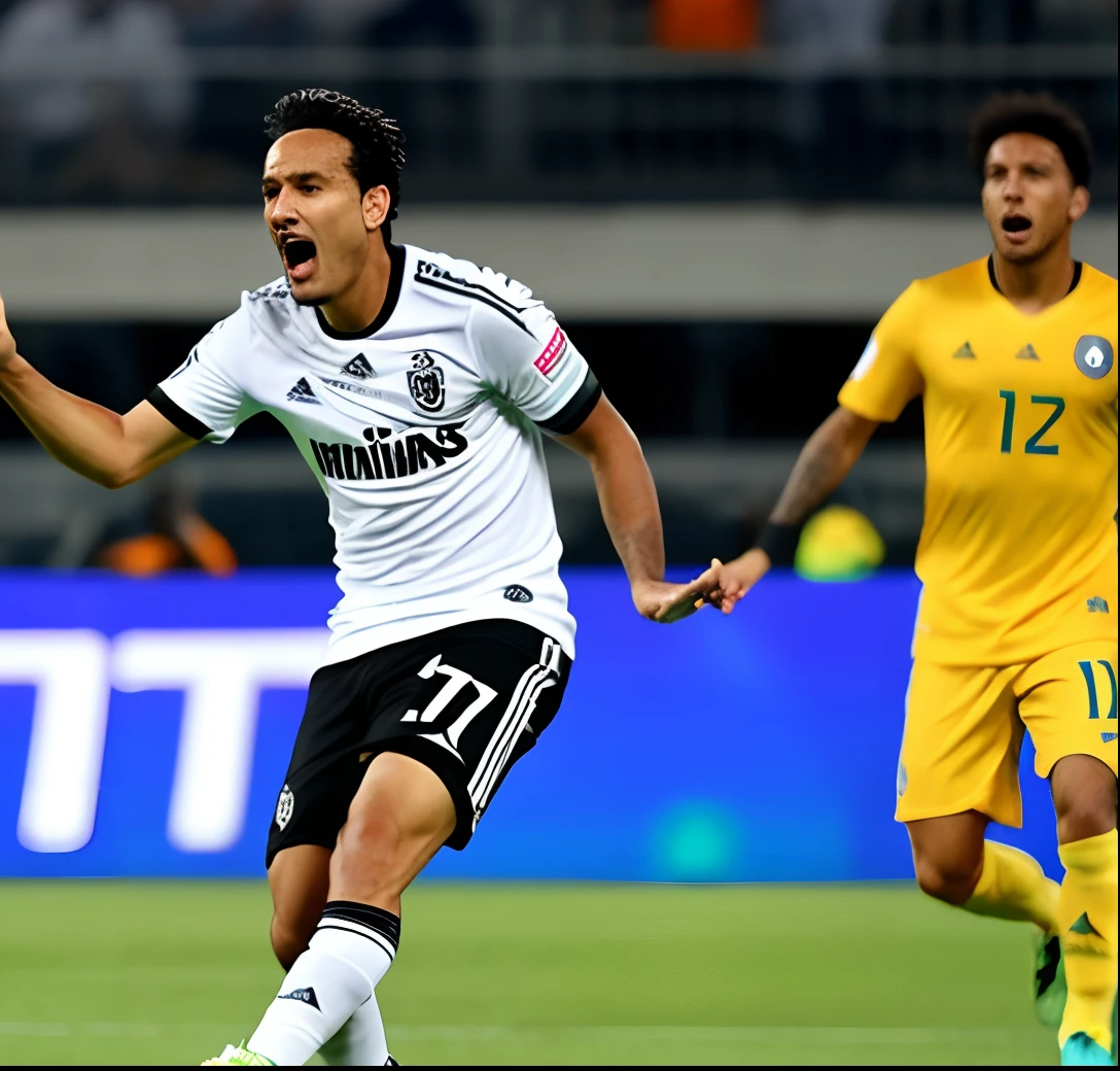 Manoel Gomes fazendo um gol pelo Corinthians na final da libertadores
