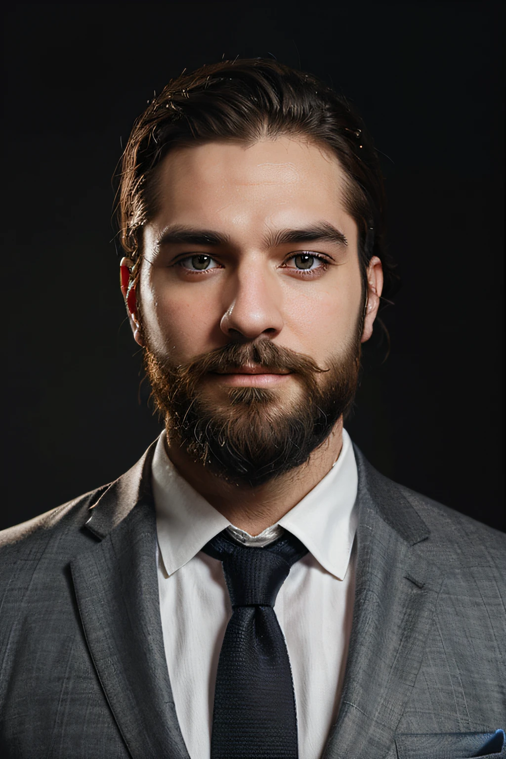 Create an AI Art avatar of Bearded man in Professional attire