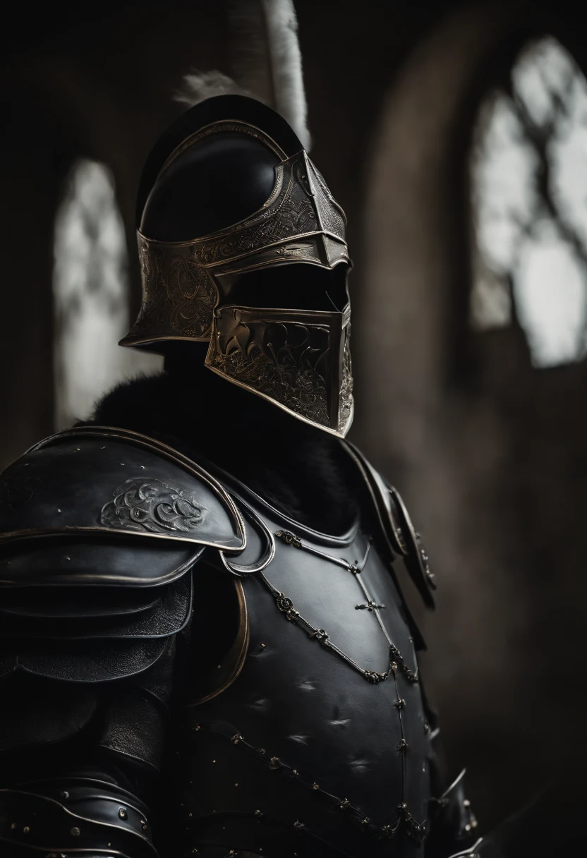 ((realistisch)), Filmische Aufnahme, Kino, Foto referenziert, highest quality, High quality, (detailliertes Gesicht und Augen:1.1), A huge knight in black armor, ((Komplizierter Helm)), Face Mask Armor, ((大眼睛)), Schwarze Lederhaut, auf dem Land, Schwarze Augen, sub-surface scatter, kompliziert (Hohe Detailgenauigkeit), ((niedlich)), (Detaillierter Skin:1.1), shinny skin, Fotorealismus, Volumetrische Beleuchtung, Magische Kreise, Ein Schloss im Hintergrund,