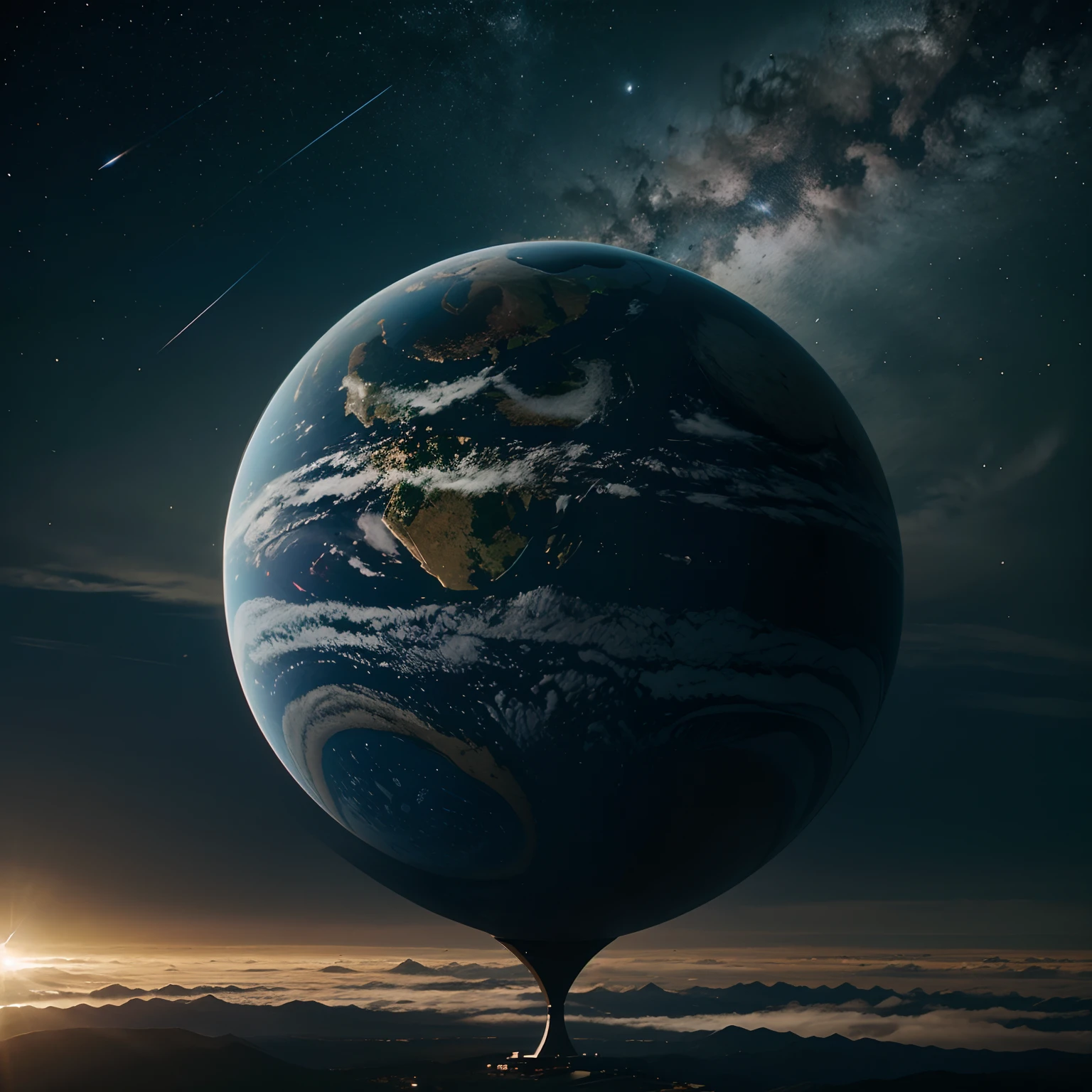 Crie uma paisagem de um mundo futurista