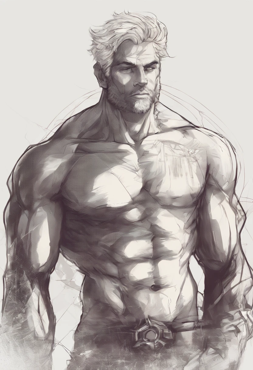 Homem, sessenta anos, pelos pubianos, penis grande, pelos no peito, sem camisa, Mechanicalgirl, Non-athletic corpi, gordo