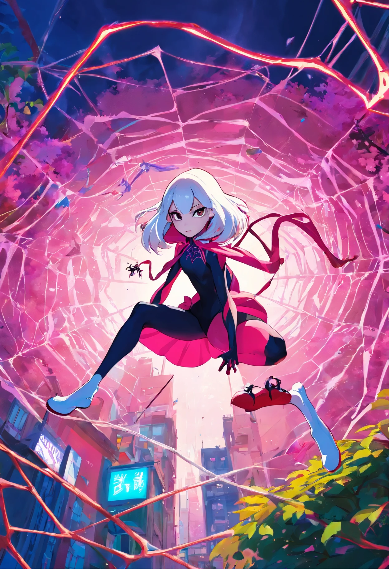 make photo  spider gwen on a bink