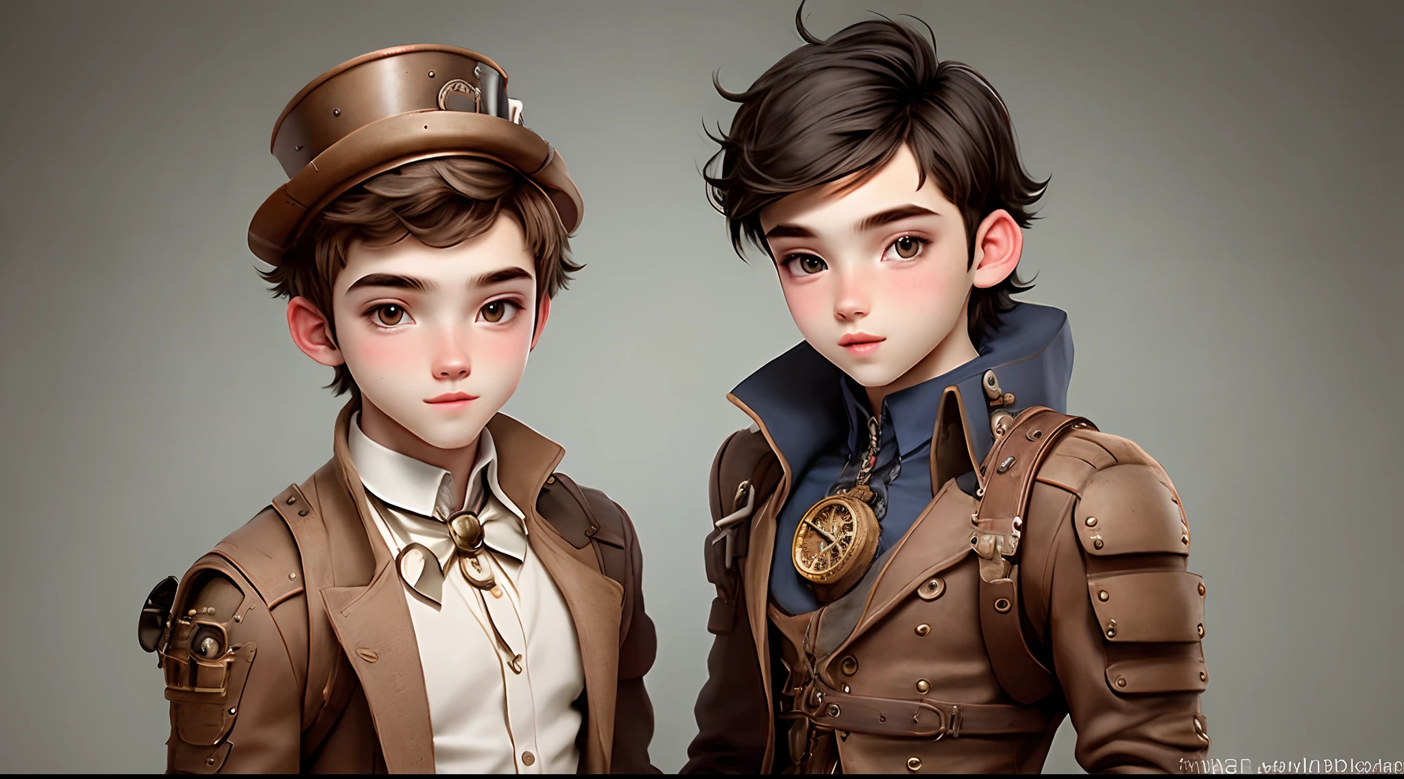 Steampunk twink man, young adult, twink, cute boy