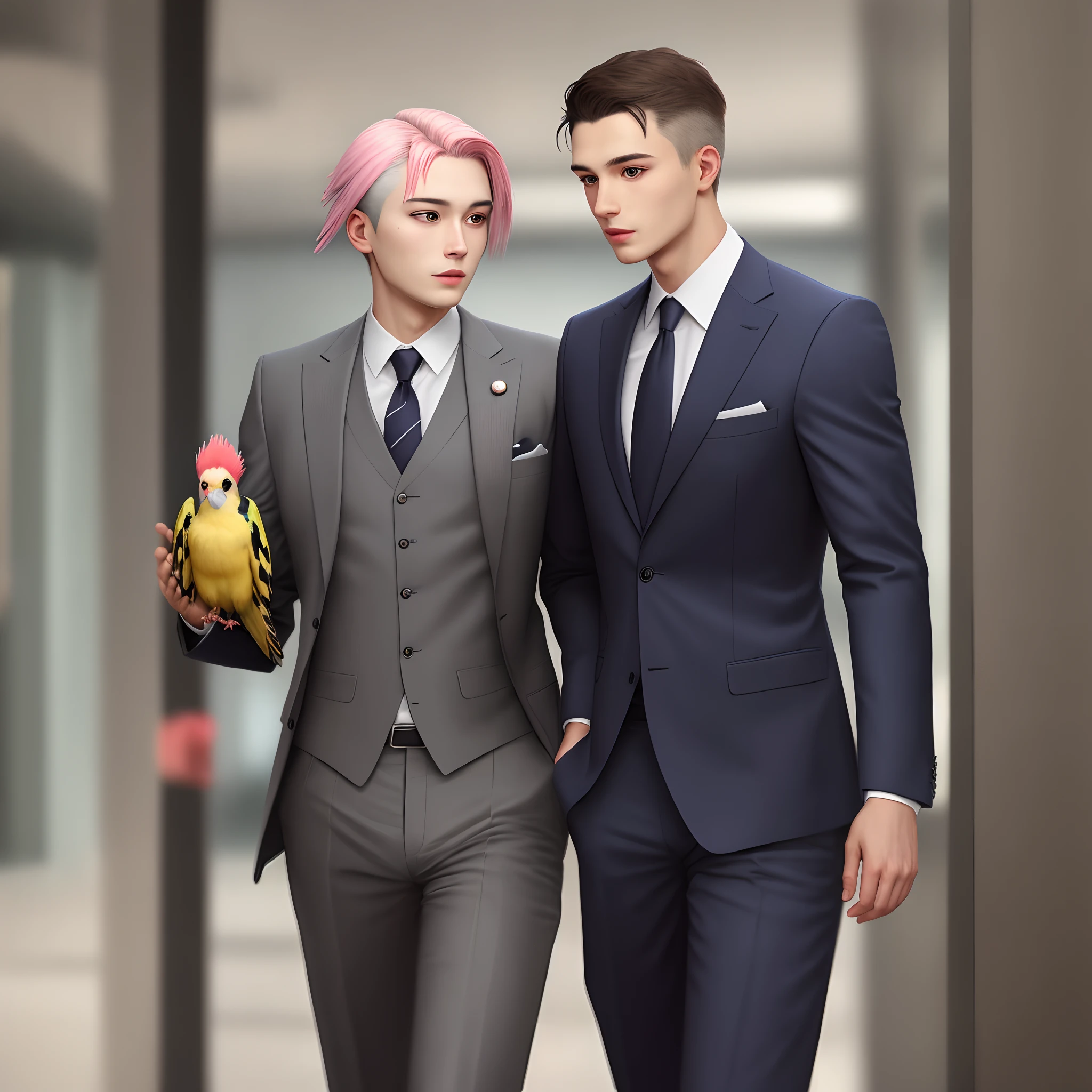 Cockatiel with a suit on