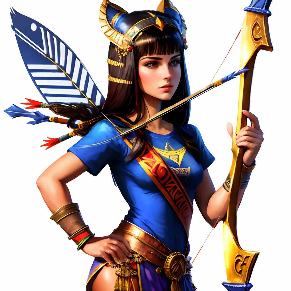 neith god bow and arrow. Art for shirt printing.