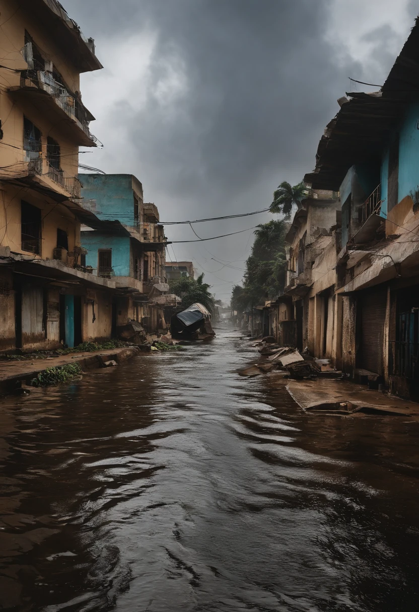 Underground water pipes,industrial pollution,Sewage discharge,Waterspout,Maremotos,tornado,bao phan,mar de swell,armagedom,Onda Grande,Ruin,interromper,,Lagos,high water level,sem fundo,The run-down city creates a cinematic apocalyptic cityscape