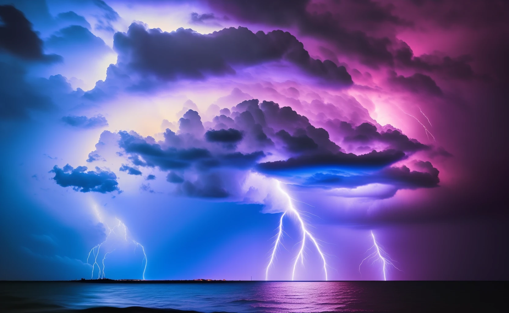 a heart shaped cloud with lightning in the sky over water, a picture by Mario Dubsky, pexels, romanticism, ❤🔥🍄🌪, vibrant and powerful, heart effects, lightning creating life, love is begin of all, she is attracting lightnings, beatifull lightning, magic heart, with lightning bolts, ((((lightning))))