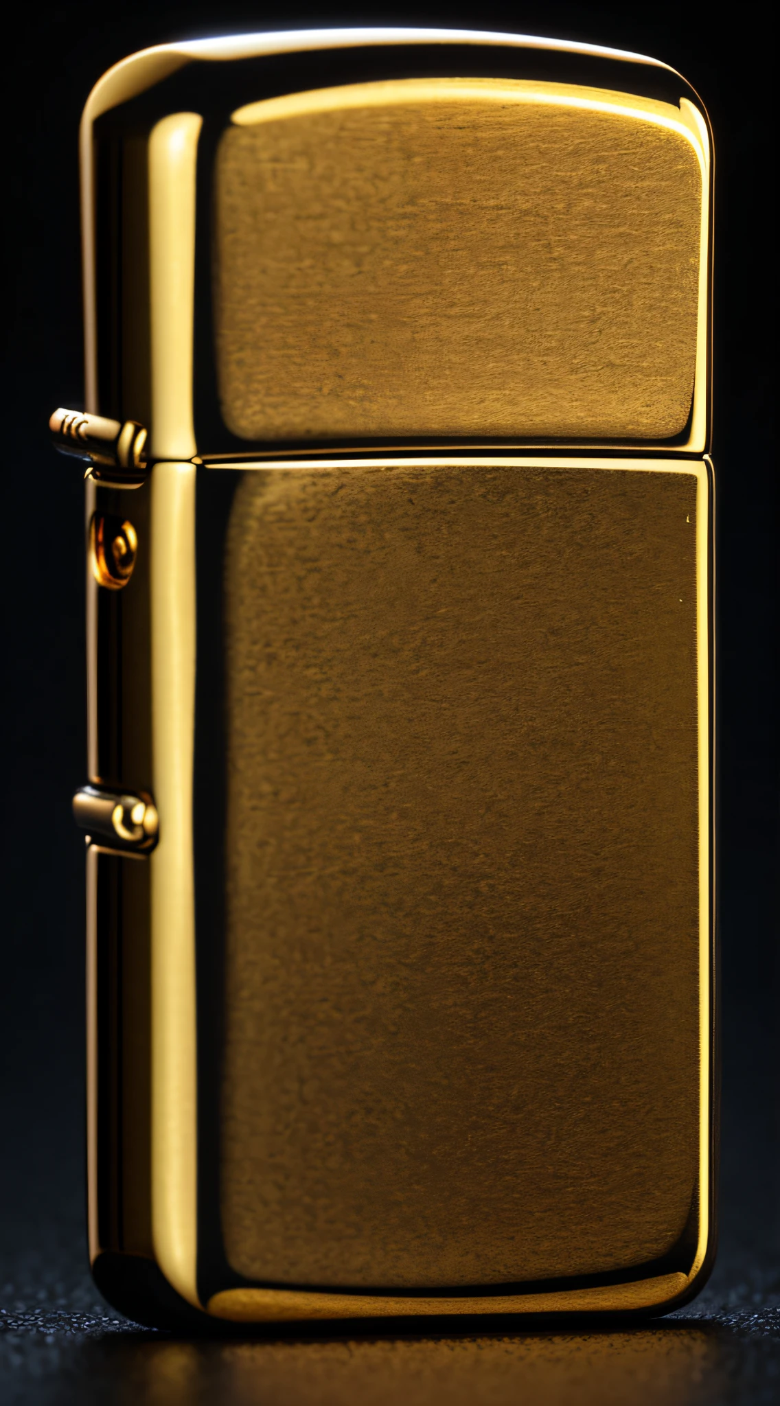 photorealism, realistic, photorealistic, a brass zippo lighter, black background