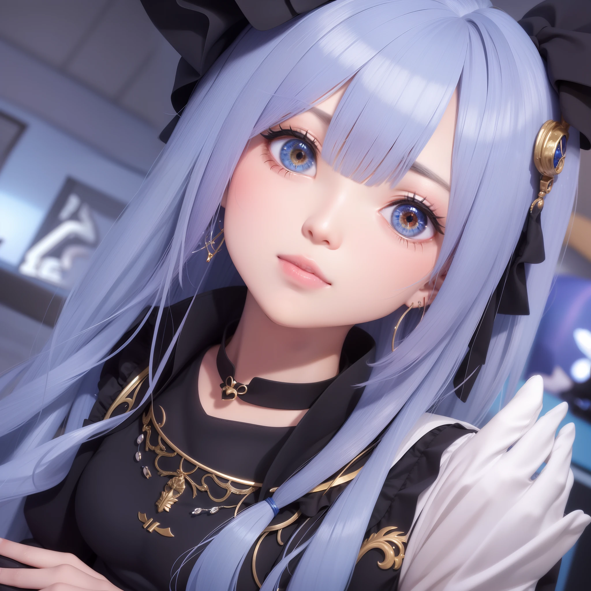 um close up de uma mulher com um vestido azul e um colar, retrato impressionante do rosto do anime, estilo anime. 8k, Estilo anime 3D realista, portrait knights of zodiac girl, mulher bonita sedutora do anime, retrato bonito do anime, mulher bonita do anime, menina anime bonita, cara de anime bonita, menina anime atraente, estilo anime 4K, arte de anime realista