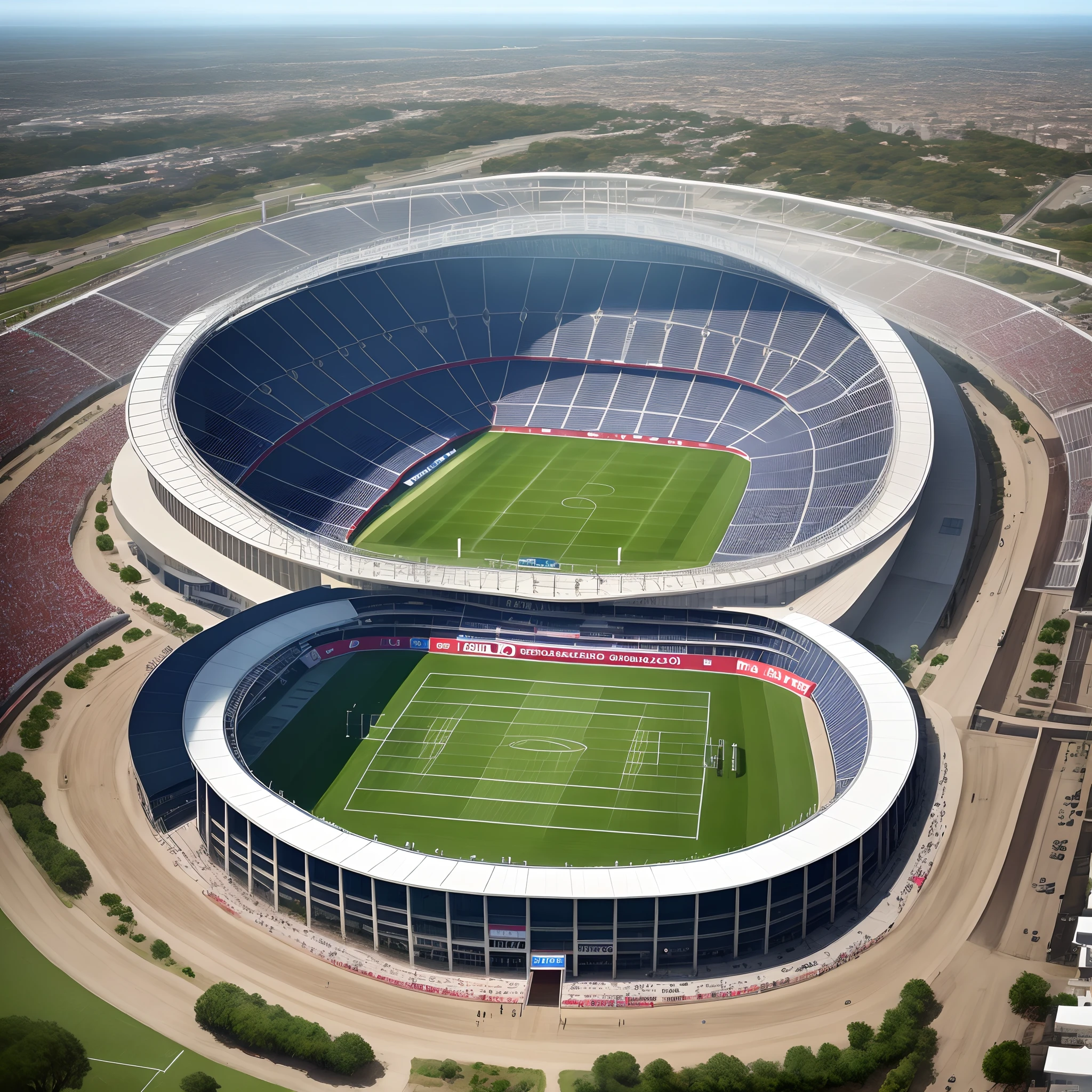 Azteca stadium on water