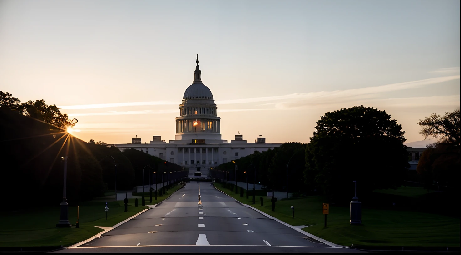 A view of the Capitol building at sunset with a flag flying in the foreground, Capitol, Capitol Building, unedited, foto em alta, 2 0 2 2 foto,, imagem empilhada, um novo, #trending, Directed by: Winona Nelson, Riot at the Capitol, Directed by: Tom Carapic, trending, foto editorial, Directed by: Jeffrey Smith