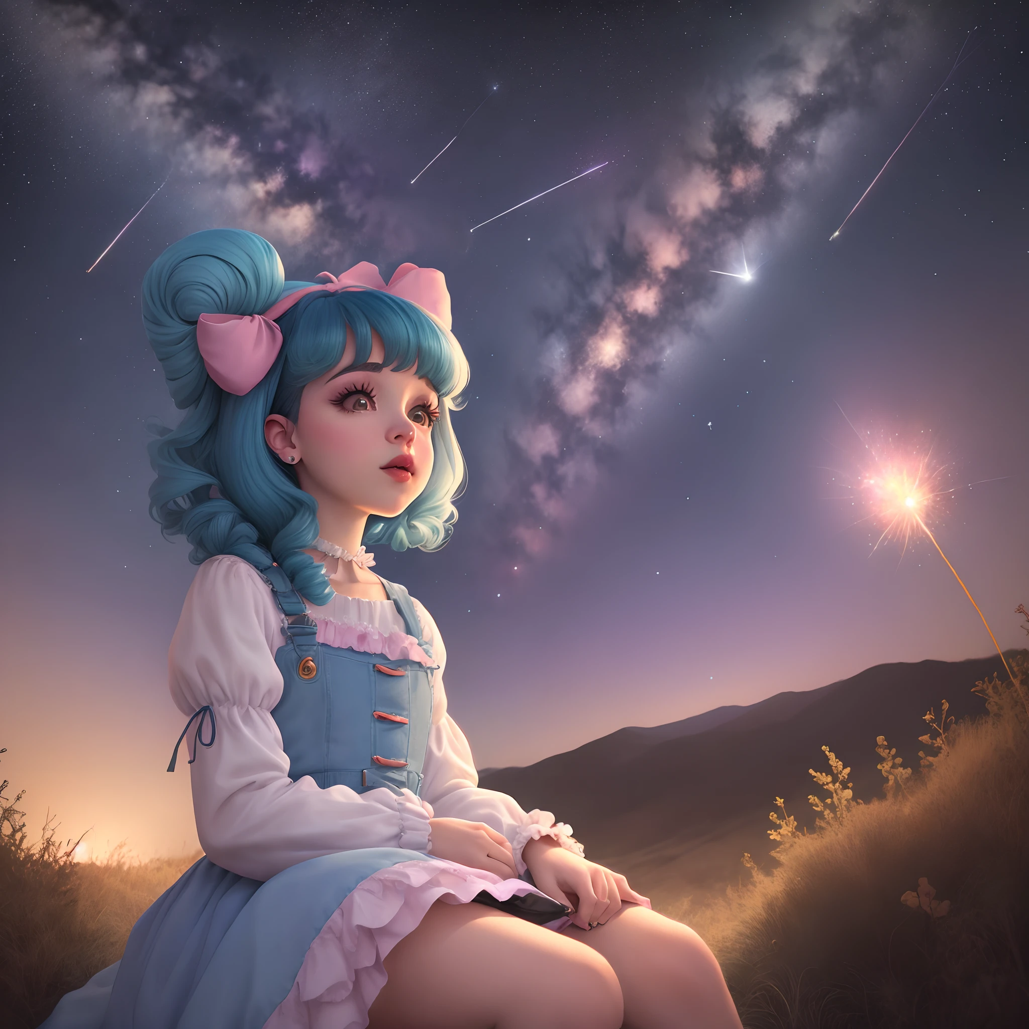 Melanie Martinez watching a meteor shower