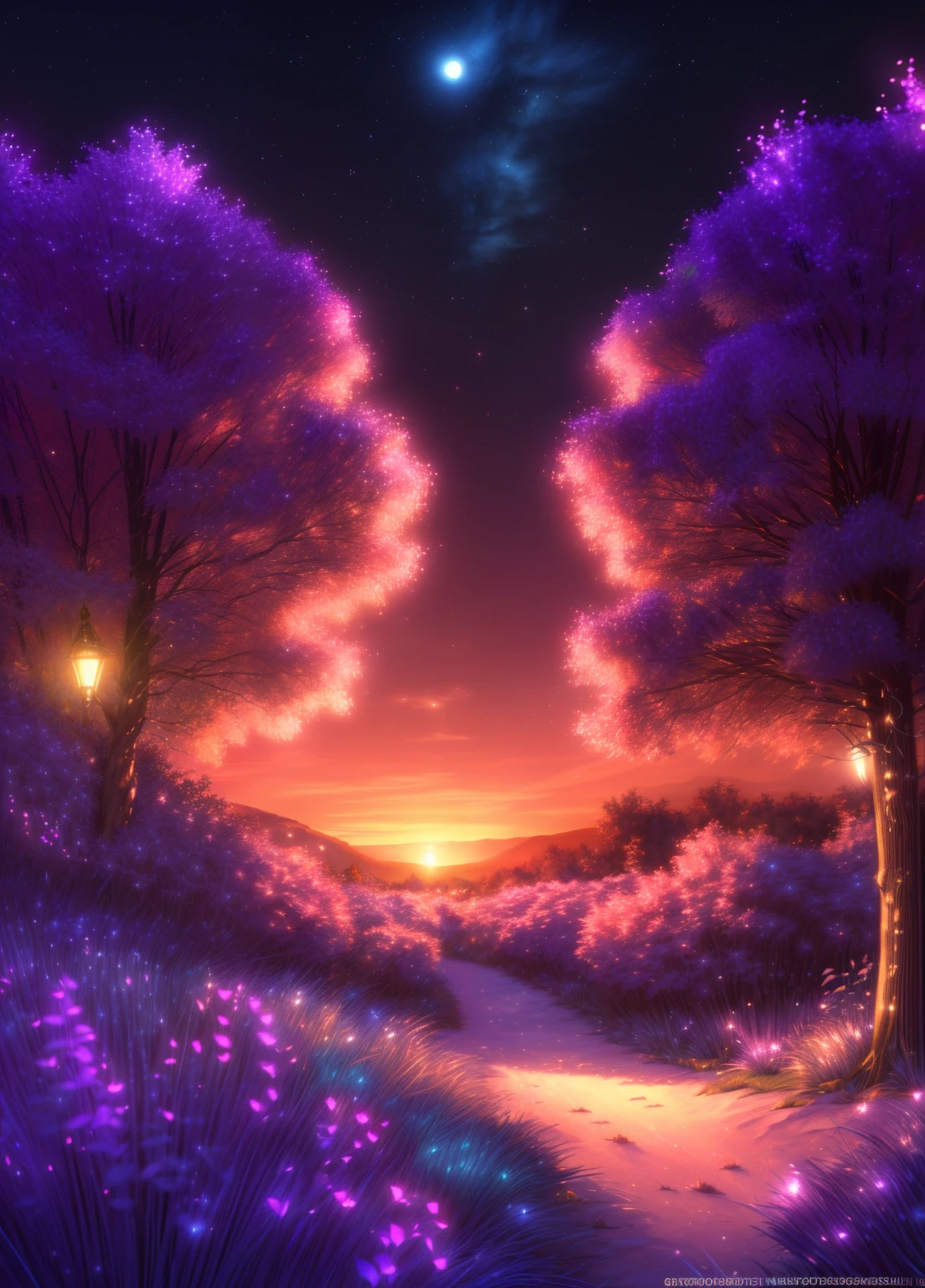 (best quality,4k,8k,highres,masterpiece:1.2),ultra-detailed,(realistic,photorealistic,photo-realistic:1.37),Enchanted forest, illuminated by the soft moonlight,playful foxes,graceful fawns,adorable cubs,wise owls,cute bunnies,prickly hedgehogs gather under the celestial beauty,portraits,landscape,photography,vivid colors,warm tones,soft lighting,peaceful ambiance