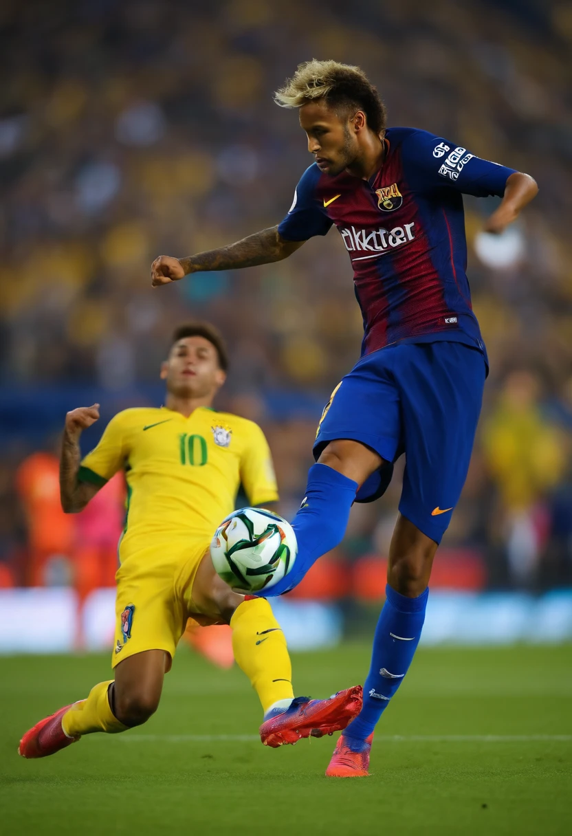 Neymar kicking fan