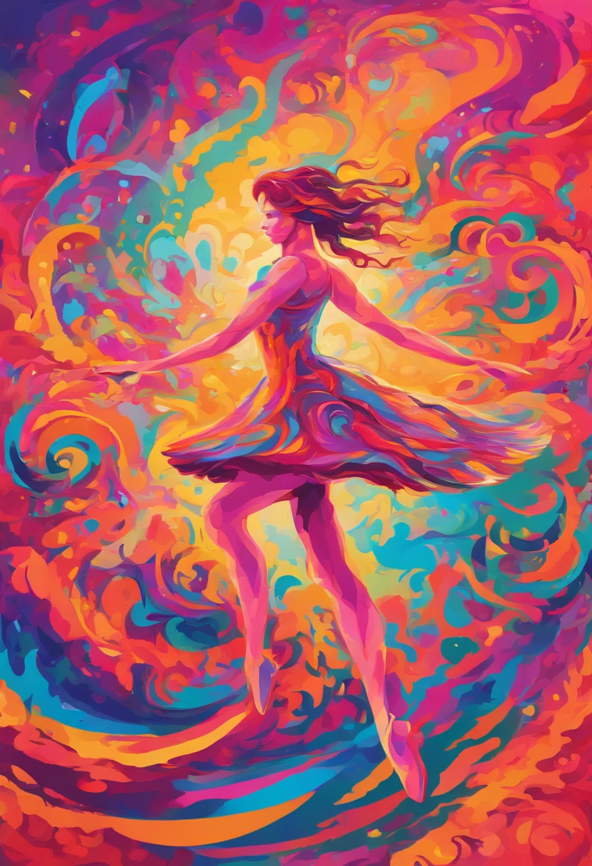 Bailarina abstrata arabesque