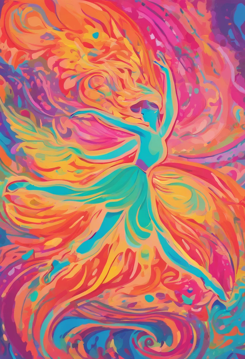 Delicate Ballerina Dancing Ballet Near Future pastels colors Cavalo Rampage