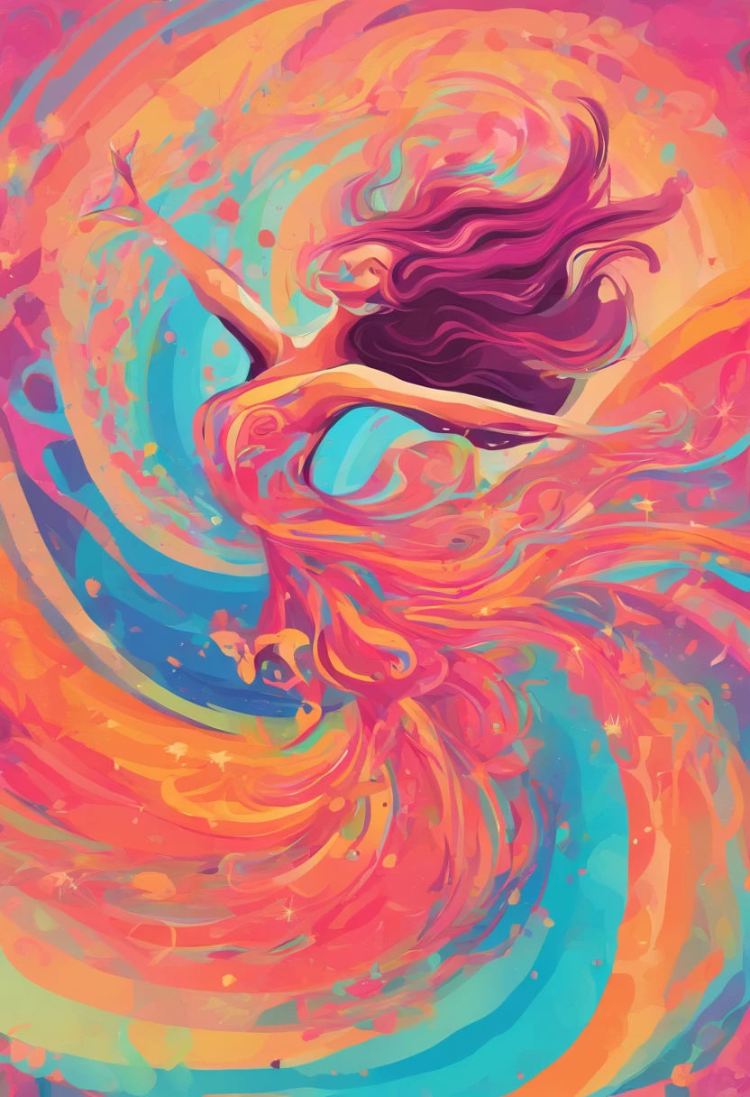 Delicate Ballerina Dancing Ballet Future Near Vector Pastel Colors Cavalo Rampage