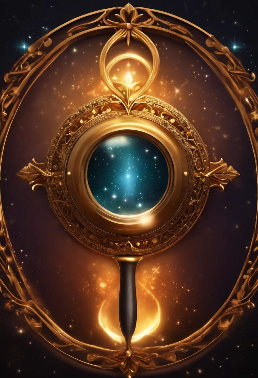 No centro do logotipo, You can depict a stylized magic wand, such as a video editing pen or brush, Showing that magic happens during editing.

Around the magic wand, You can create a magic circle that emits golden sparks and glowing stars, Representing the magic touch of creative editing.

Acima do logotipo, There may be a stylized peephole, symbolizing the creative vision behind video editing.